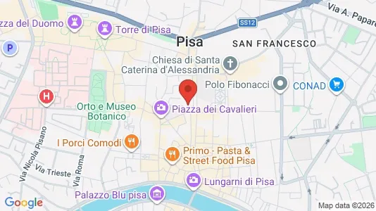 Apartments for rent i Pisa - kort over placeringen