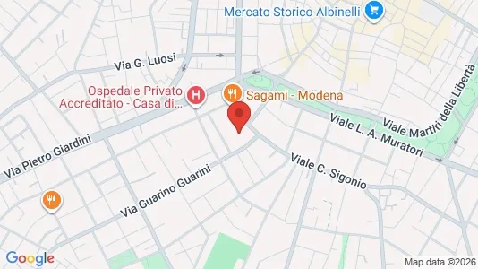 Apartments for rent i Modena - kort over placeringen