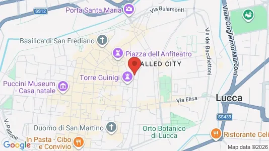 Apartments for rent i Lucca - kort over placeringen