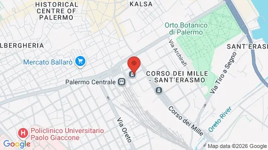 Apartments for rent i Palermo - kort over placeringen