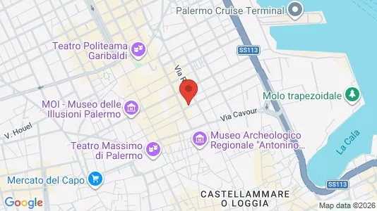 Apartments for rent i Palermo - kort over placeringen