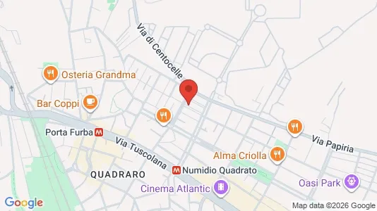 Apartments for rent i Roma Municipio V – Prenestino/Centocelle - kort over placeringen