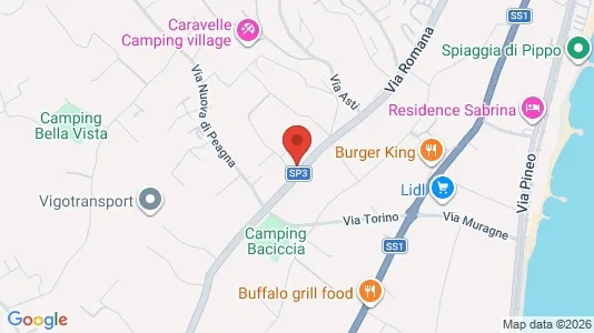 Apartments for rent i Ceriale - kort over placeringen