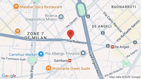 Apartments for rent i Milano Zona 7 - Baggio, De Angeli, San Siro - kort over placeringen