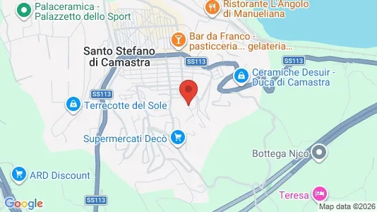 Apartments for rent i Santo Stefano di Camastra - kort over placeringen
