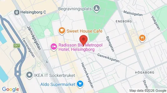 Apartments for rent i Helsingborg - kort over placeringen