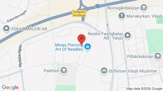 Apartments for rent i Växjö - kort over placeringen