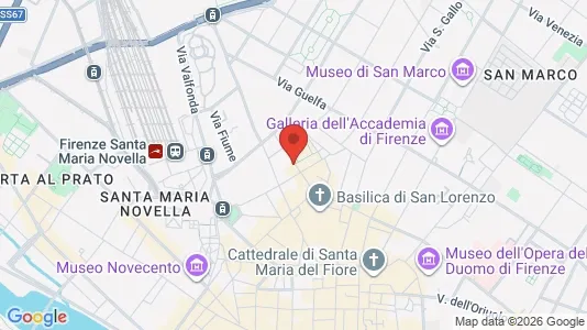 Apartments for rent i Florence - kort over placeringen