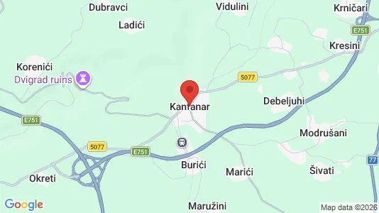 Houses for rent i Kanfanar - kort over placeringen