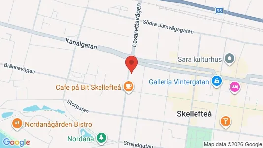 Apartments for rent i Skellefteå - kort over placeringen