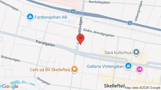 Apartments for rent i Skellefteå - kort over placeringen