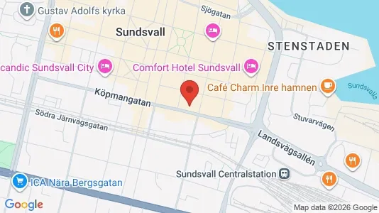 Apartments for rent i Sundsvall - kort over placeringen