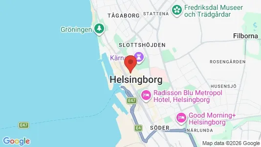 Houses for rent i Helsingborg - kort over placeringen