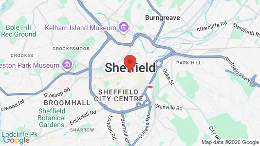 Houses for rent i Sheffield - South Yorkshire - kort over placeringen
