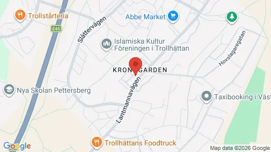 Apartments for rent i Trollhättan - kort over placeringen