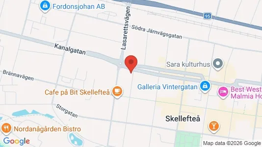 Apartments for rent i Skellefteå - kort over placeringen