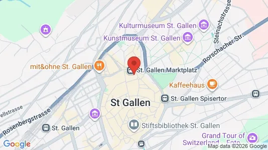 Apartments for rent i Sankt Gallen - kort over placeringen