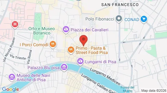 Apartments for rent i Pisa - kort over placeringen
