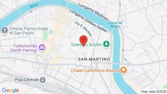 Apartments for rent i Pisa - kort over placeringen