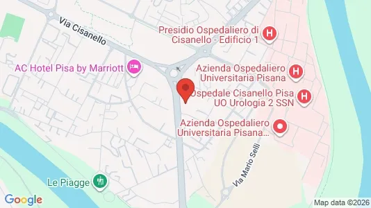Apartments for rent i Pisa - kort over placeringen