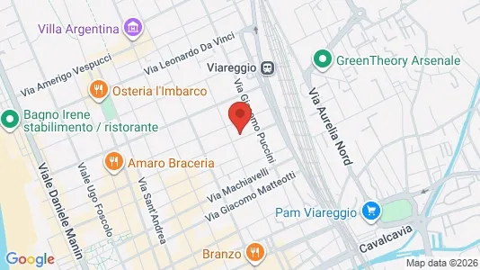 Apartments for rent i Viareggio - kort over placeringen