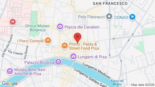 Apartments for rent i Pisa - kort over placeringen