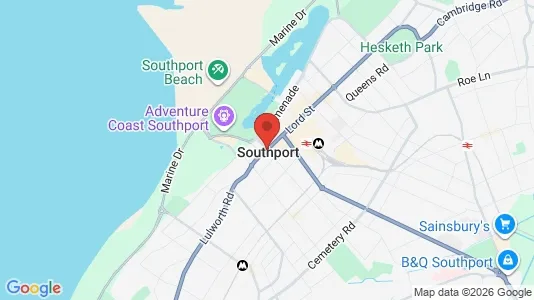Houses for rent i Southport - Merseyside - kort over placeringen