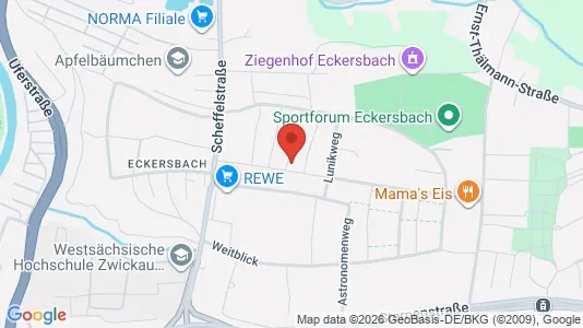 Apartments for rent i Zwickau - kort over placeringen