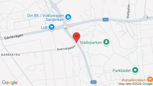 Apartments for rent i Sandviken - kort over placeringen