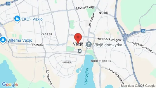 Apartments for rent i Växjö - kort over placeringen