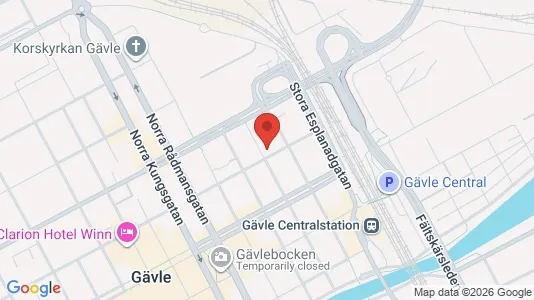 Apartments for rent i Gävle - kort over placeringen