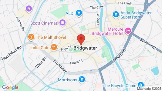 Apartments for rent i Bridgwater - Somerset - kort over placeringen
