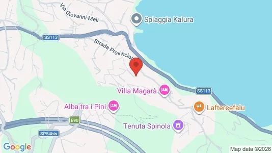 Apartments for rent i Cefalù - kort over placeringen