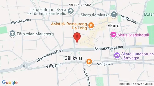Apartments for rent i Skara - kort over placeringen