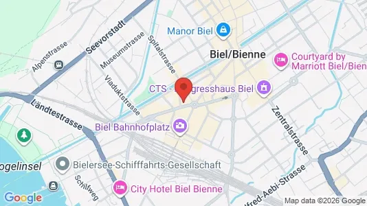 Apartments for rent i Biel - kort over placeringen