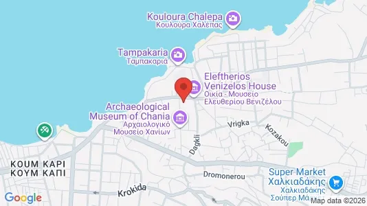 Apartments for rent i Chania - kort over placeringen