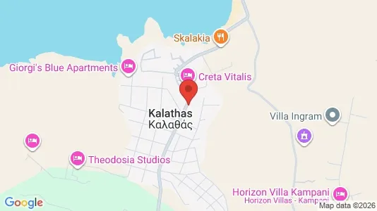 Apartments for rent i Chania - kort over placeringen