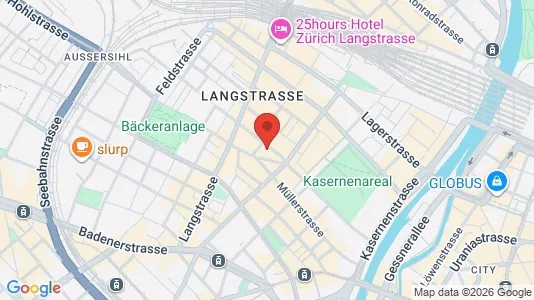 Apartments for rent i Zürich Distrikt 4  - Aussersihl - kort over placeringen