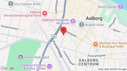 Apartments for rent i Aalborg Center - kort over placeringen