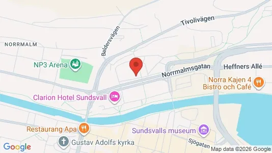 Apartments for rent i Sundsvall - kort over placeringen