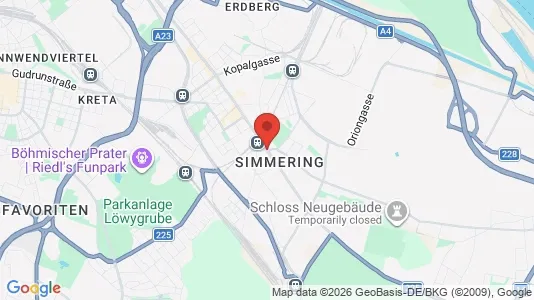 Apartments for rent i Wien Simmering - kort over placeringen