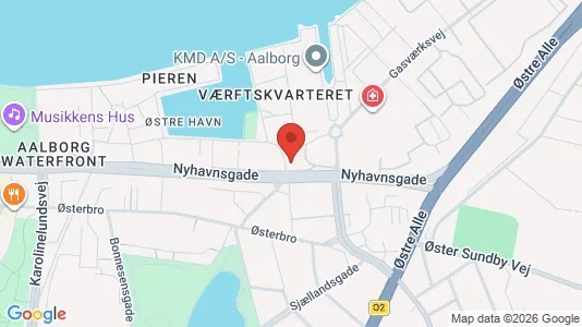Apartments for rent i Aalborg Center - kort over placeringen