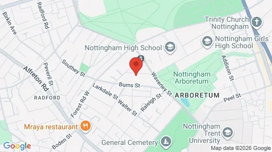 Apartments for rent i Nottingham - Nottinghamshire - kort over placeringen