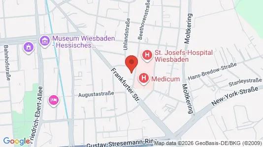 Apartments for rent i Wiesbaden - kort over placeringen