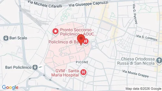 Rooms for rent i Bari - kort over placeringen