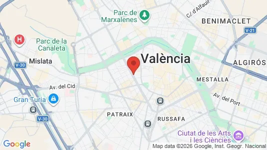 Rooms for rent i Valencia Extramurs - kort over placeringen
