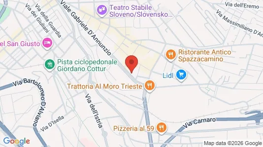 Apartments for rent i Trieste - kort over placeringen