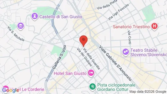 Apartments for rent i Trieste - kort over placeringen