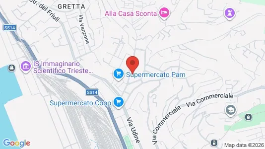Apartments for rent i Trieste - kort over placeringen