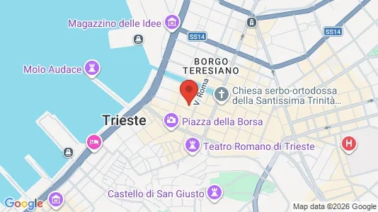 Apartments for rent i Trieste - kort over placeringen